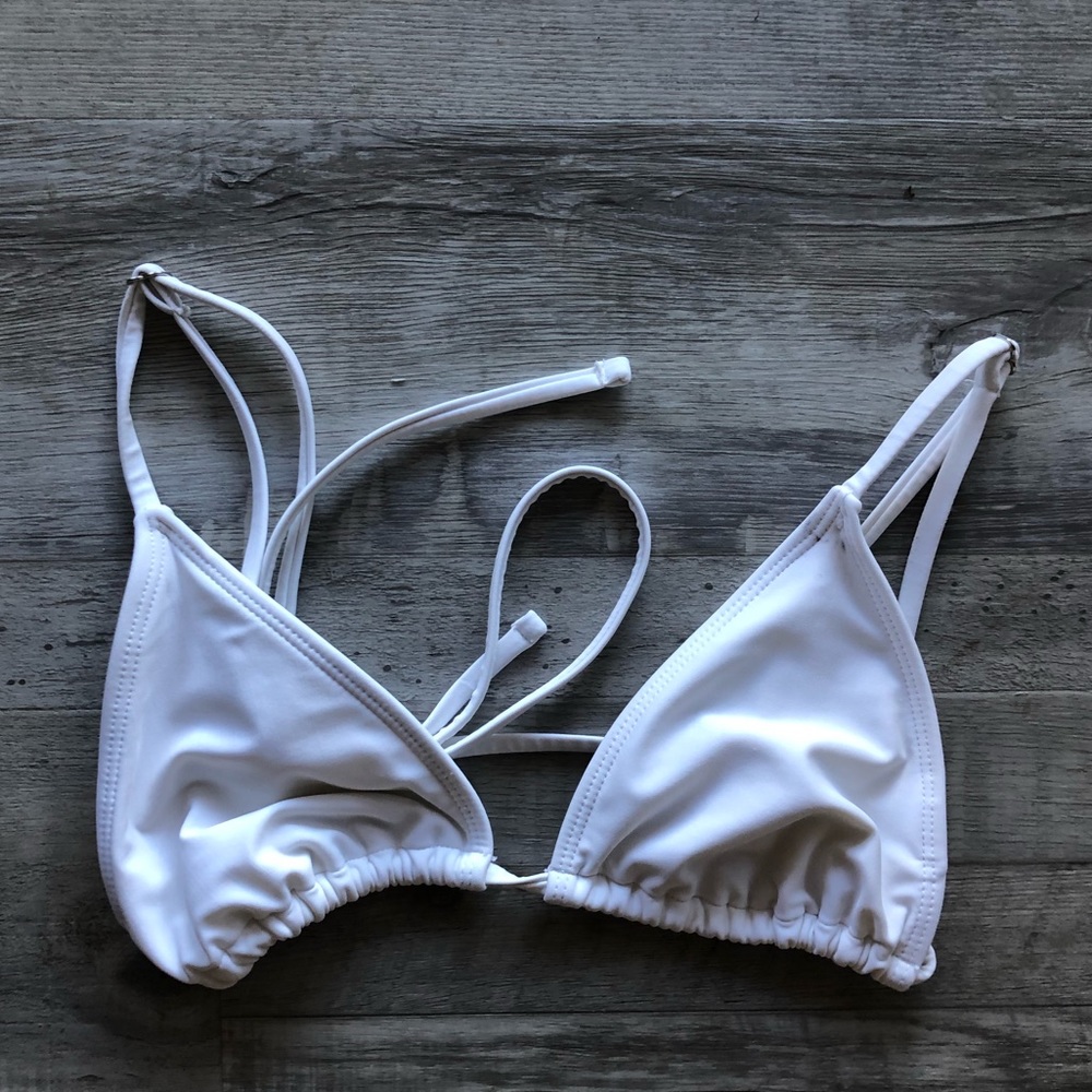 white bikini top